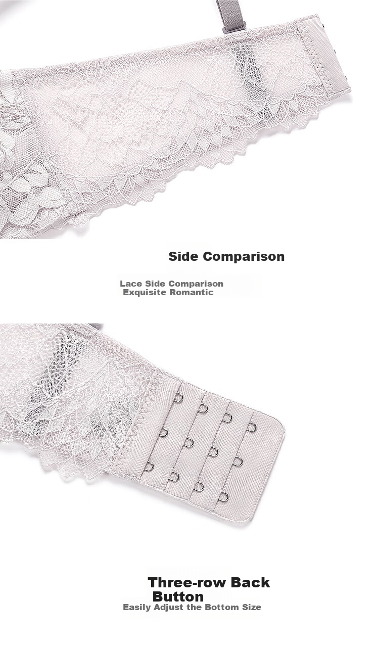 Moonbadi Women's Bra Set for Small Breasts, Push-Up, Wireless, Lift, Sexy Lace, Side Support, And Breast Reductio 22