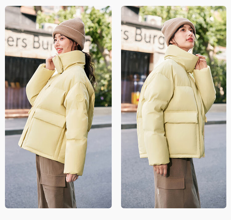 Xuezhongfei 2025 Autumn New Women's Short Straight Collar Colorful Down Jacket Warm Versatile Comfortable Coat 26
