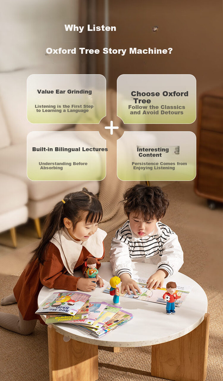 Qiqixue Oxford Tree Kipper Story Machine, English Enlightenment Early Education Device, Toy Gift for Boys And Girls 3