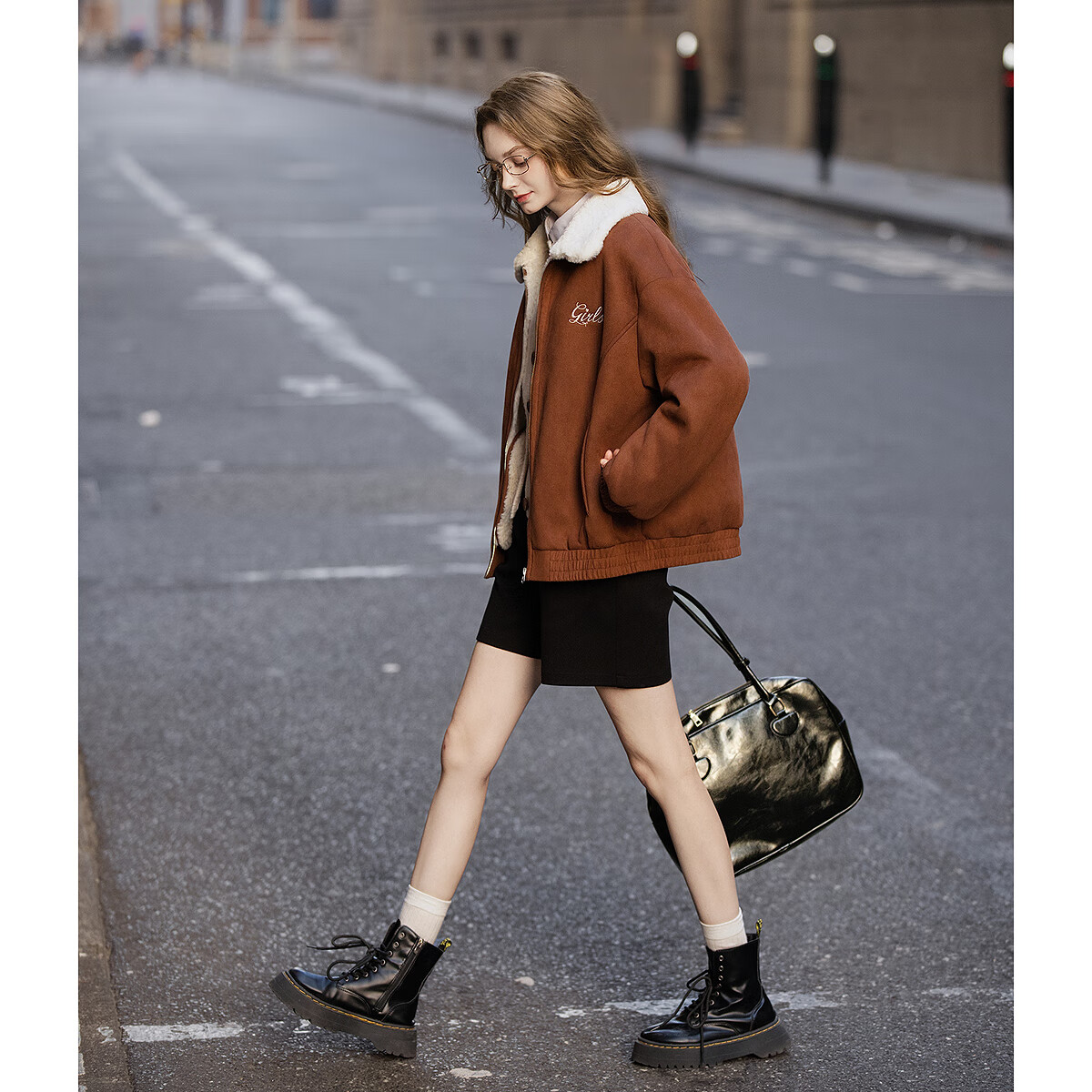 TonLion 2025 Winter Women's Lapel Color-Block Patchwork Long Coat