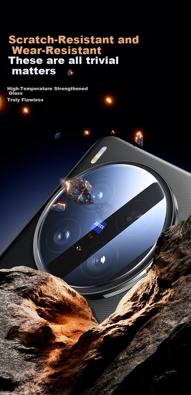 BIAZE [HD Anti-Reflective 2 Pieces] Lens Protector for Vivo X200 Ultra, X200ultra Phone Rear Camera Protective Film, Tempered Glass, Non-Destructive Pixel, JM653 4