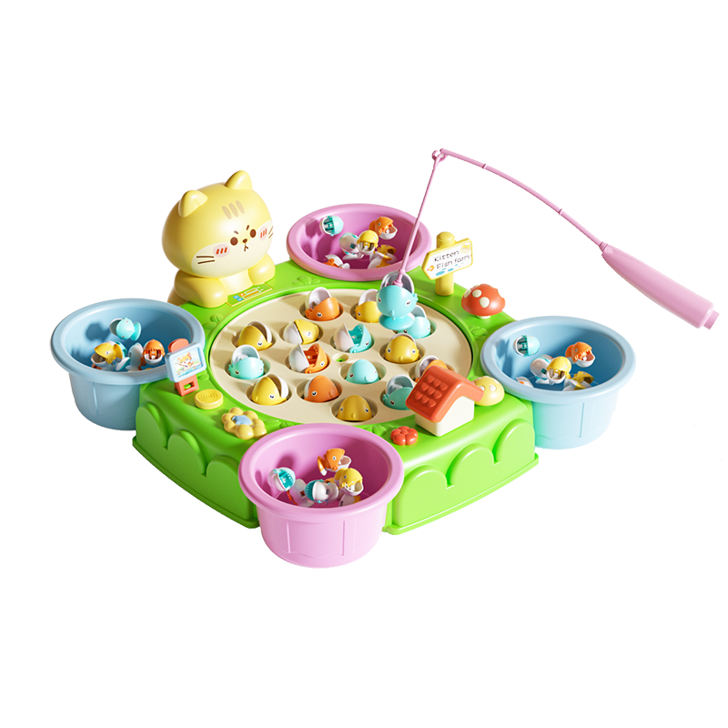 Anby Families Children's Fishing Toy 1-3 Years Old Electric Magnetic Educational Toy for Boys and Girls Age 2 Baby Learning Toy Christmas Gift