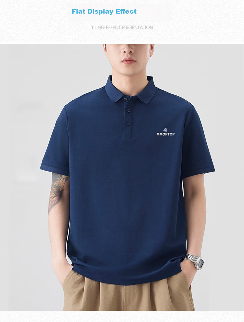 MMOPTOP Father's Day Suoluna Antibacterial Ice Silk Polo Shirt, Summer Men's Business Xinjiang Cotton Short Sleeve MP10 White M 6