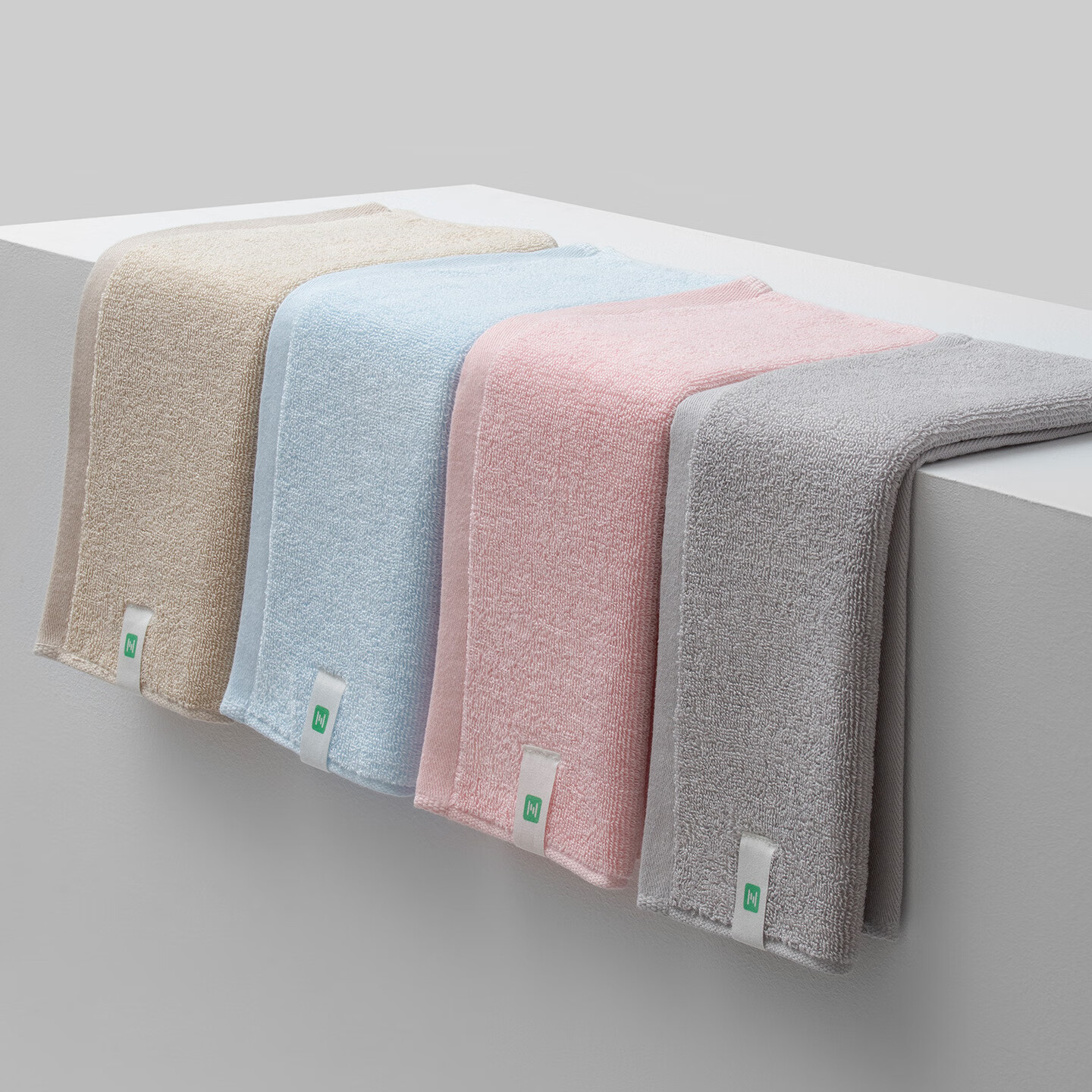 A-Life Xinjiang Long-Staple Cotton Face Towels, 2-Pack, Pure Cotton Soft Absorbent Hand Towels for Face Washing And Drool, Gray/blue