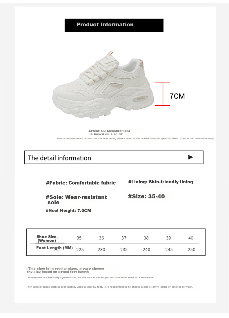 CARTELO Women's Chunky Sneakers with Thick Soles for Height Increase, Casual Sports Shoes, Fashionable Running Shoes for Women, 1630 Beige, Size 35 4