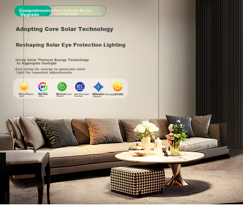 MICOE Living Room Light, Modern Minimalist Stylish LED Ceiling Light, Bedroom Dining Room Main Light, Zhongshan Lighting Fixture 3