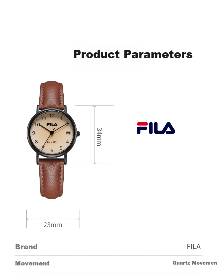 FILA Women's Watch, Ladies' Wristwatch for Middle School And High School Students, Gift for Girlfriend on Mid-Term Exam Day, Model 6741-101 8