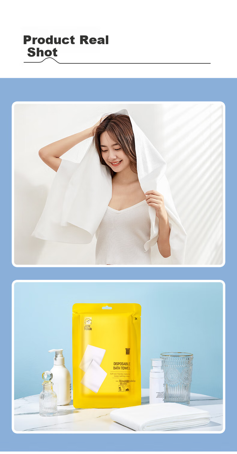 JOYTOUR Disposable Cotton Bath Towel Set, Portable Thick Large Cotton Towels for Business Trips And Hotels, 30*50+50*80 Cm 6