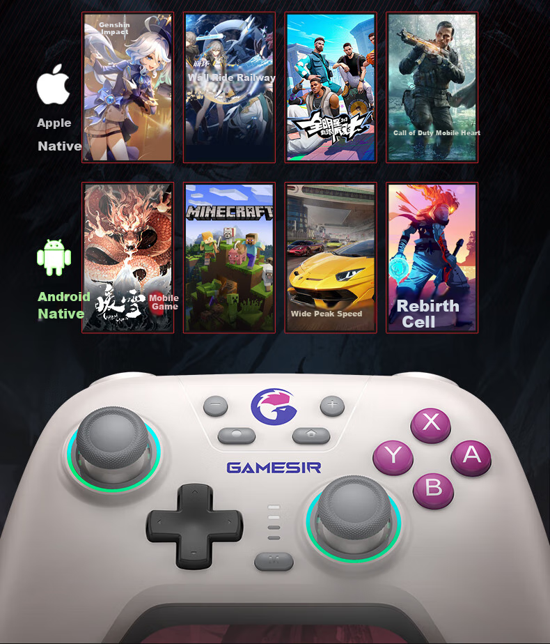 GAMESIR Qimingxing NS Version Switch 2 Motion Controller HD Vibration Steam Wireless Bluetooth Gamepad for PC Computer Mobile Phone Silk Song Pro Pokemon ZA 19