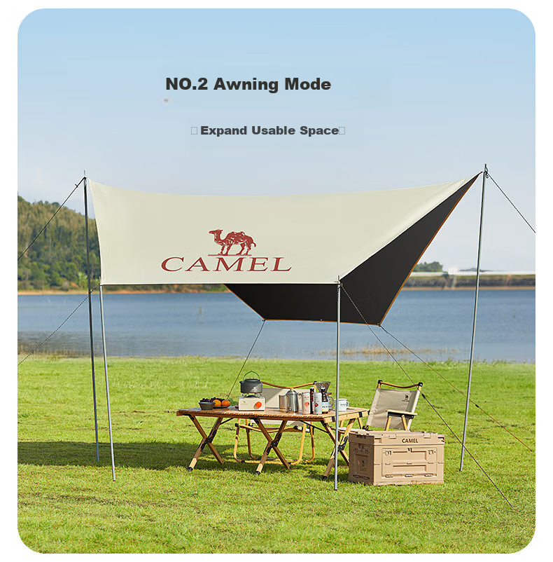 CAMEL Outdoor Camping Tent And Canopy Two-In Portable Sun Protection Thickened Black Gel Camping Tent 173BA6B112 6