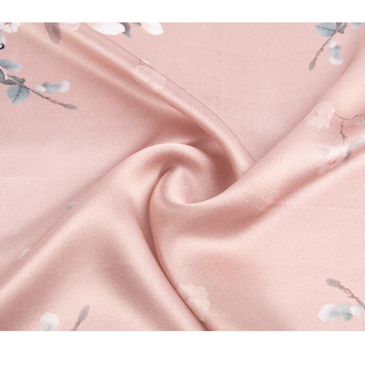 Shanghai Story Women's Silk Satin Small Square Scarf 100% Mulberry Silk Scarf Gift Box Birthday Present Tipsy Mist 28