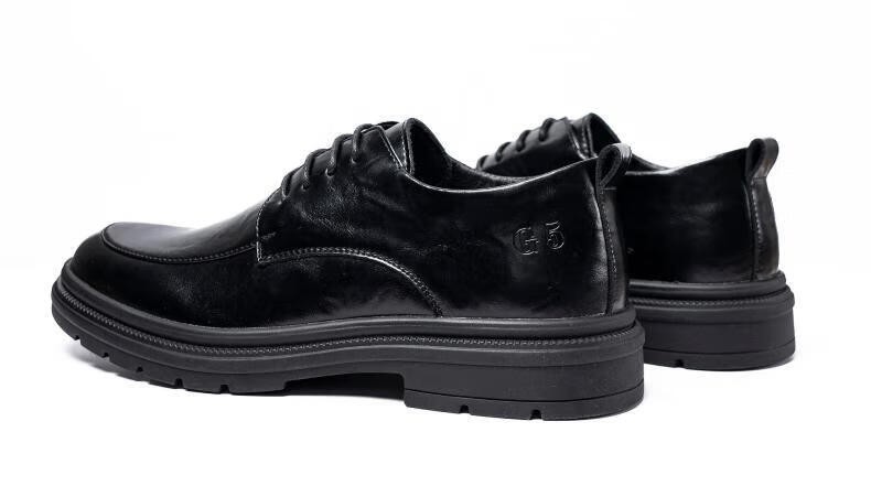 Jingzhenlianggong Men's Genuine Leather Dress Shoes 2026 Spring Business Lace-up Derby Black Size 40 29