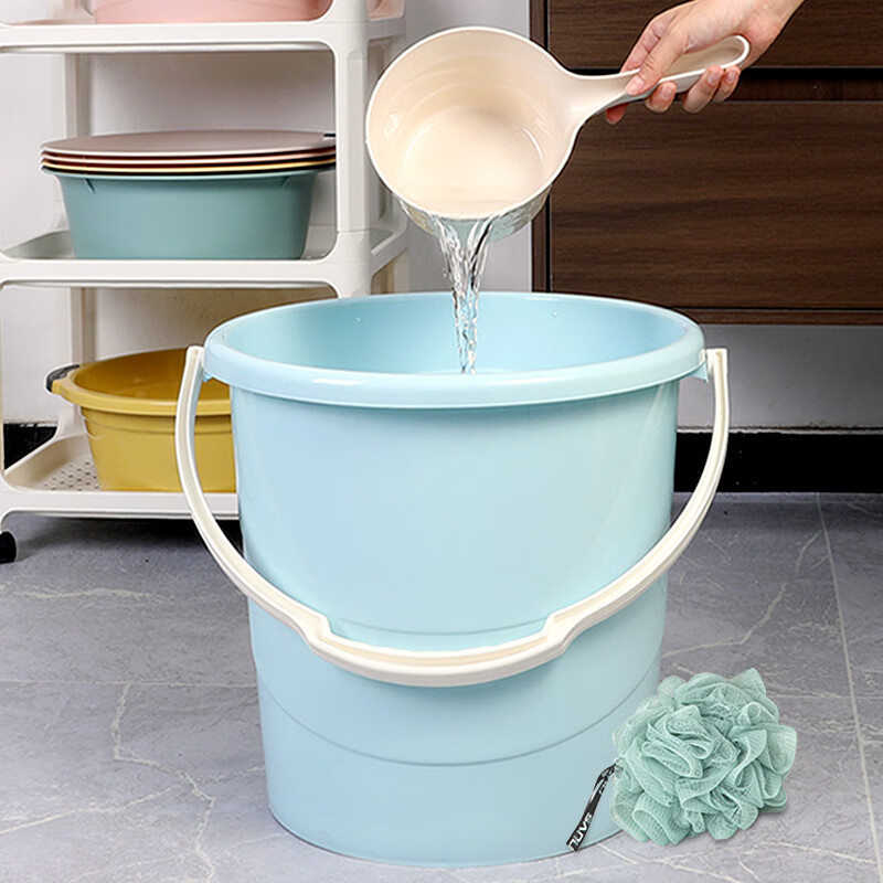 Fuaijia Thick Water Bucket, Approximately 24L Large Capacity, Heavy-Duty Carrying Bucket for Washing Clothes And Bathing, Mop Bucket, Car Wash Bucket, Foot Soaking And Washing Bucket