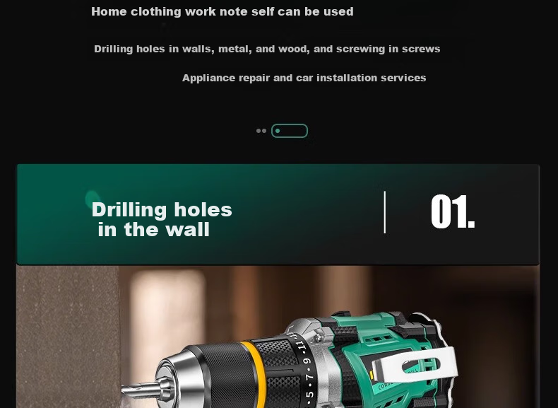 GREENER 21V Brushless Steel Cannon Lithium Drill, 55N.M Electric Drill, Rechargeable, Multi-Functional [Includes 27 Drill Bits] 25