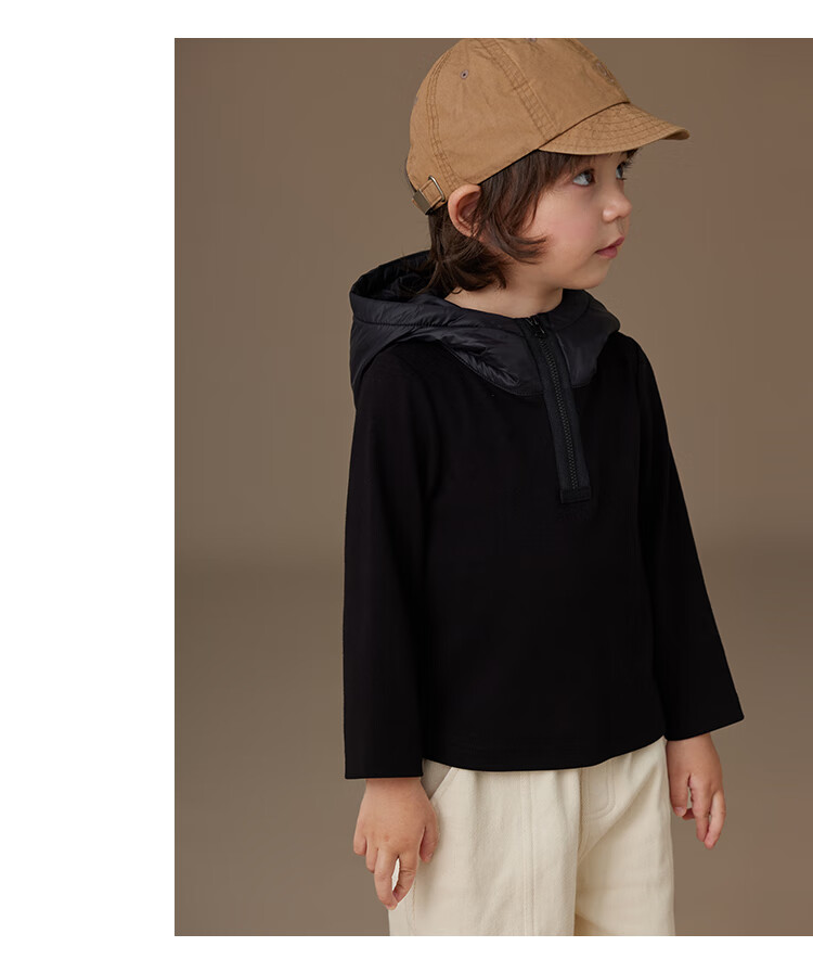 Hacikis Kids Children's Jacket Simple Loose Versatile Hoodie Boys Girls Spring Autumn New Black 150 9