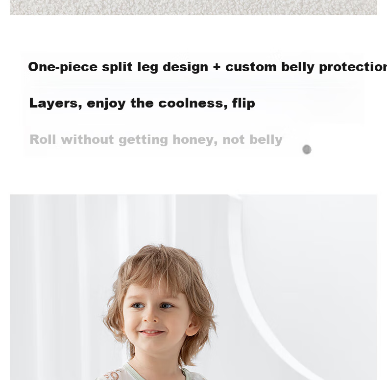 Beitaisi Children's One-Piece Pajamas, Summer Thin Style, 2026 New Pure Cotton Design, Short-Sleeve Bodysuit for Boys And Girls, Home Wear 12