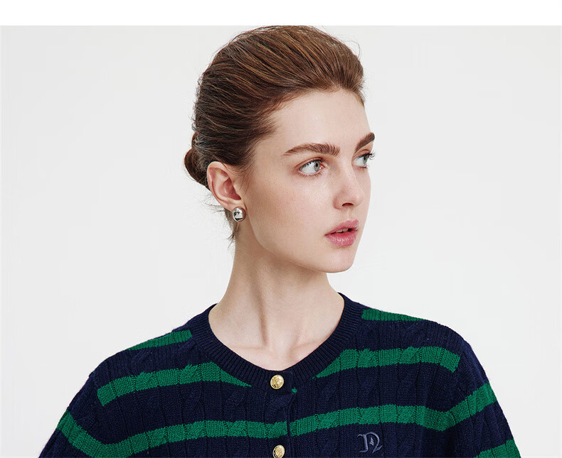 Navikail [Celebrity Style] Italy Small Sailboat Women's 25 New Full Wool Knit Cardigan Jacket 2334095501 9