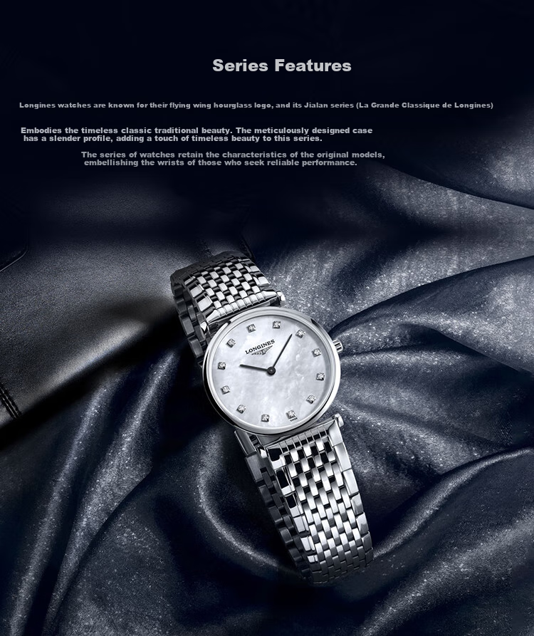 LONGINES Swiss Watch, Conquest Classic Series, Women's Steel Strap Quartz Watch L42094876 2