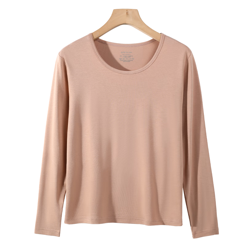GUJIN Fleece-Lined Thickened Seamless Thermal Underwear Set for Women Autumn Winter New Year Skin-Friendly Base Layer Top and Bottom