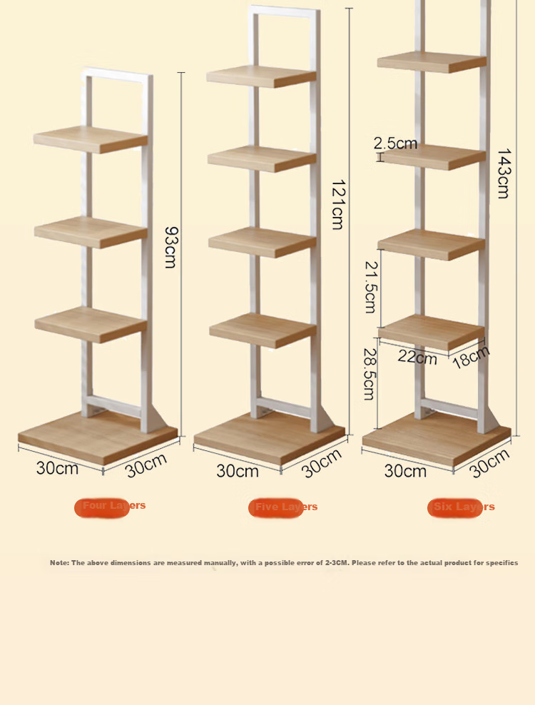 Anerya Invisible Bookshelf, Floor-Standing Wall-Mounted Living Room Corner Shelf, Narrow Gap Storage Rack for Small Books, 6 Tiers 14