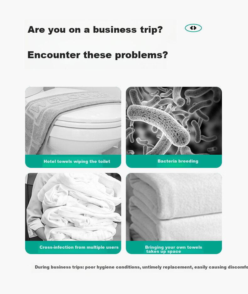 Briars Disposable Bath Towels, Thickened And Enlarged, Antibacterial, Pearl Pattern, Portable Travel Shower Towels (70*140CM), Pack of 5 1