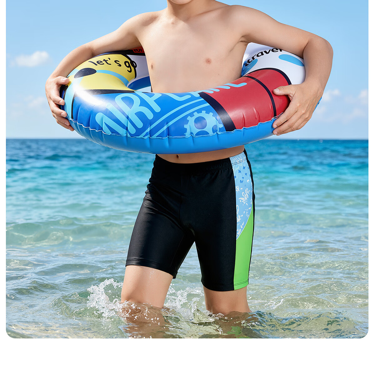 361° Children's Swim Ring for Boys And Girls, Swimming Training Armpit Float for Beginners, Cute Inflatable Leak-Proof Thickened Life Buoy 16