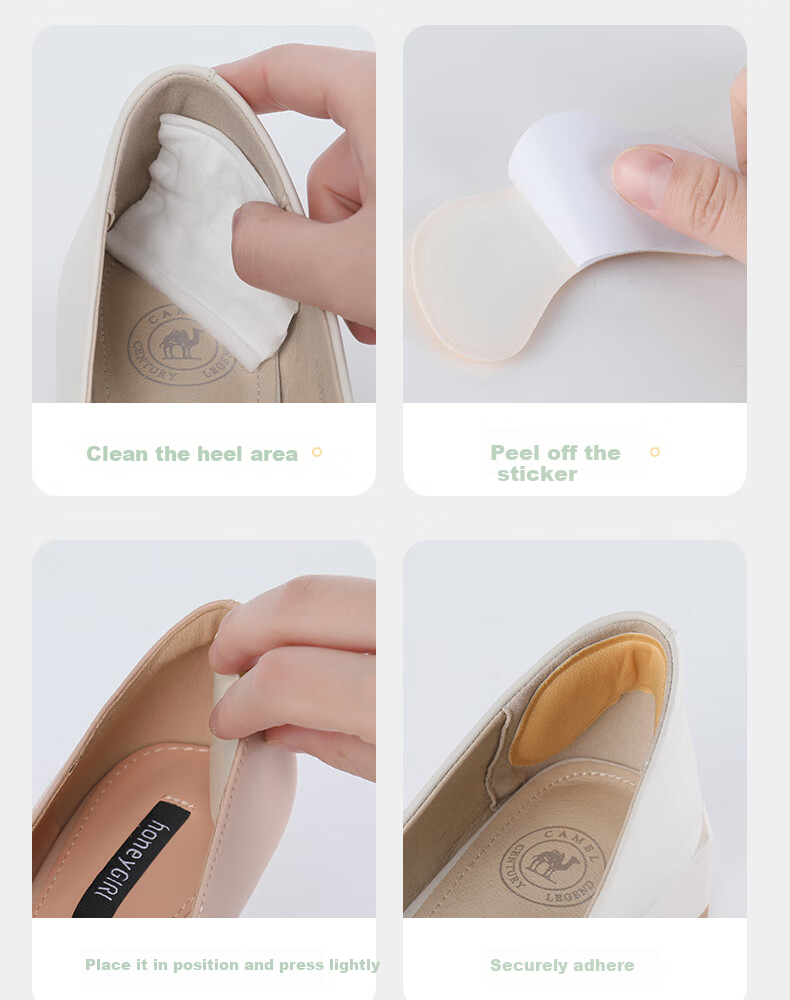 FOOTOPPO Leather Shoe Heel Grips for Men, Anti-Friction Heel Stickers, Shoe Size Adjustment Tool for Women, Heel Grips And Shoe Stickers 11