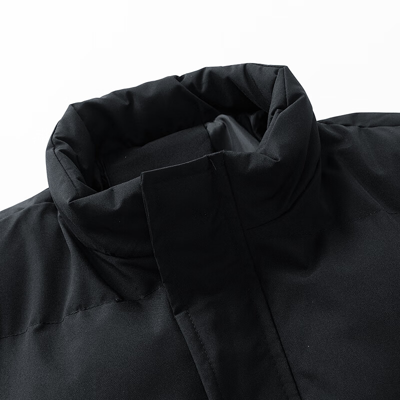 TUCANO Men's Windproof Stand Collar Warm Comfortable Cotton Jacket Fashionable Versatile Black 2XL