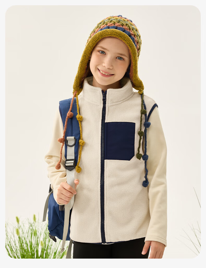 Baleno Kids Vest 2025 Autumn Winter New Boys Girls Double Fleece Warm Sleeveless Jacket Outerwear for Older Children 11