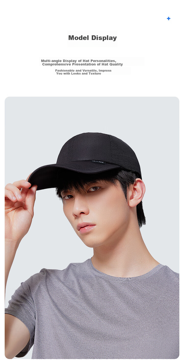 HLA Men's Half Mesh Baseball Cap, Spring And Summer Sun Hat for Women, UV Protection And Shade 7