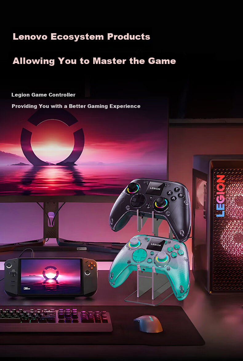Lenovo Legion Y7 Smart Wireless Gaming Controller, Xbox-like Hall Switch for PC, Mobile Phone And TV, Steam Bluetooth Motion Control, NS Genshin Impact Dual-Shot Gree 12