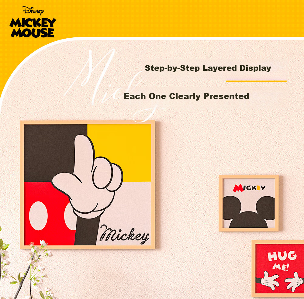 QDZX Storage Box, Dorm Desk Organizer for Phone Cases, Cosmetics, Socks, Bedside, Wardrobe Drawer, Mickey Mouse Storage Container 1