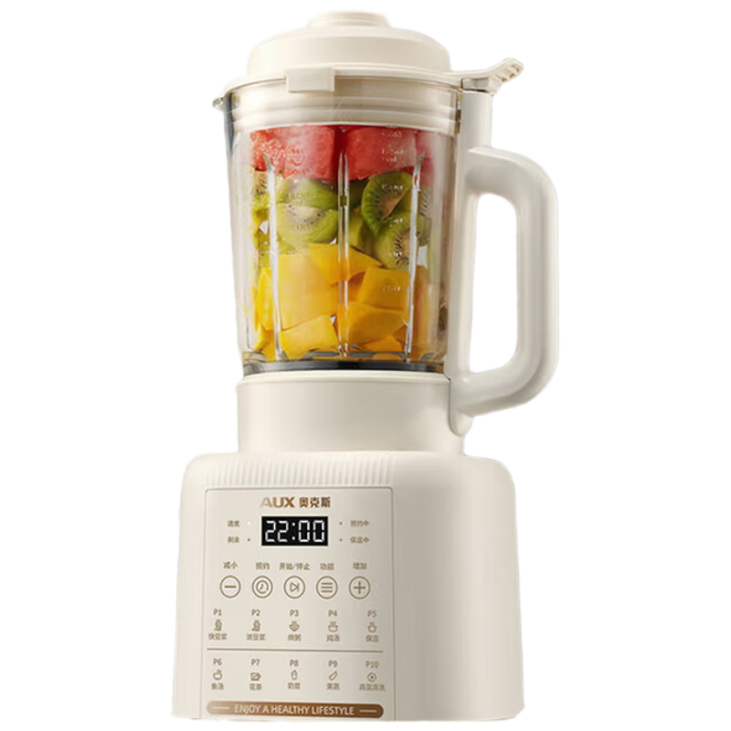 AUX High-Speed Blender, Home Multi-Functional 1.75L Large Capacity Quiet Soy Milk Maker Juicer Small Fully Automatic No-Cooking Multi-Grain Food Processor Smart Self-Cleaning PB325A