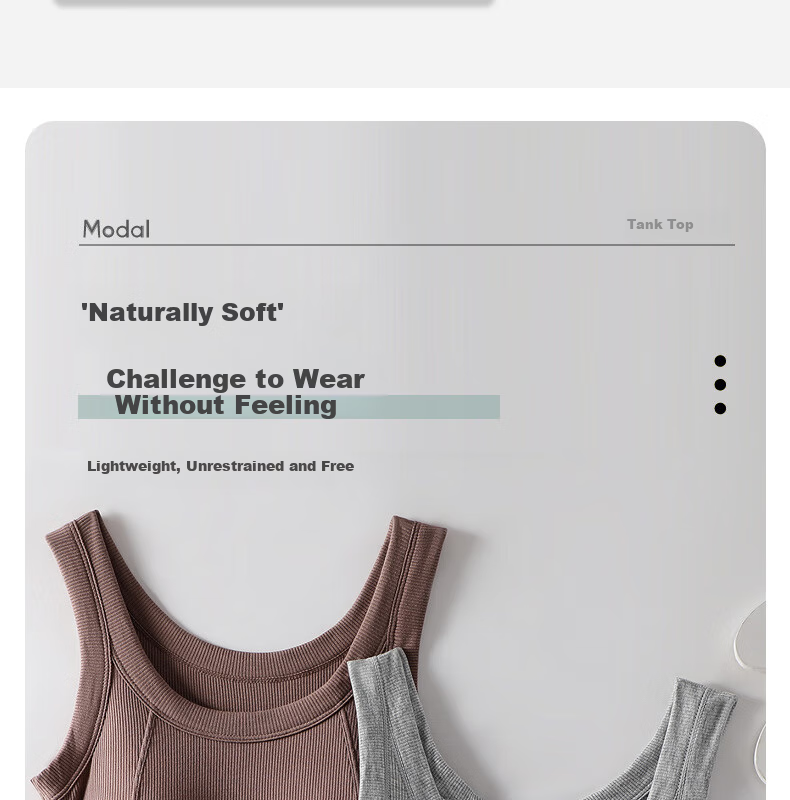 Modaier Plus Size Ribbed Camisole Tank Top for Women with Built-In Bra Pads, Middle-Aged And Elderly Mom's Versatile Underwear Top 7