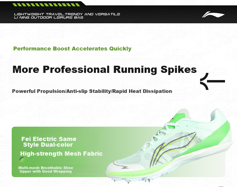 Li-Ning Professional Track And Field Sprint Shoes with Full-Length Carbon Plate, Lightweight for Physical Exams, Training And Competition Running And Long Jump Shoes 5