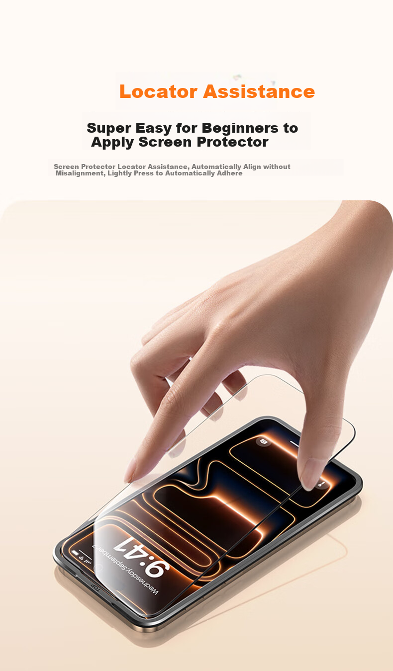 LLUNC [2-Pack] Tempered Glass Screen Protector for IPhone 17 Pro Max, Ultra-Thin HD Full Coverage Anti-Fingerprint Shatterproof Dustproof Protective Film for Apple 18 Pro Max Smartphone 12