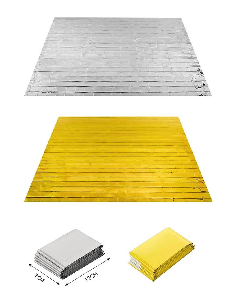 Minggu Thickened Emergency Blanket Insulation Mat Outdoor Survival Blanket Double-Sided Emergency Thermal Sun Protection Blanket 1
