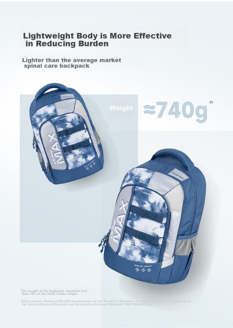 TigerFamily Tiger Backpack for Primary School Students Grades 3-6 And Middle School Students, Spine-Protecting And Load-Reducing Double Shoulder Bag 4