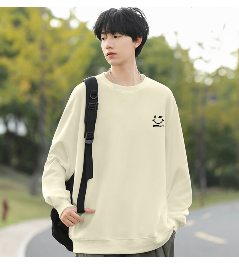 Warrior Men's Sweatshirt Autumn Winter Casual Jacket Versatile Long Sleeve T-Shirt Crew Neck Base Shirt for Men 10