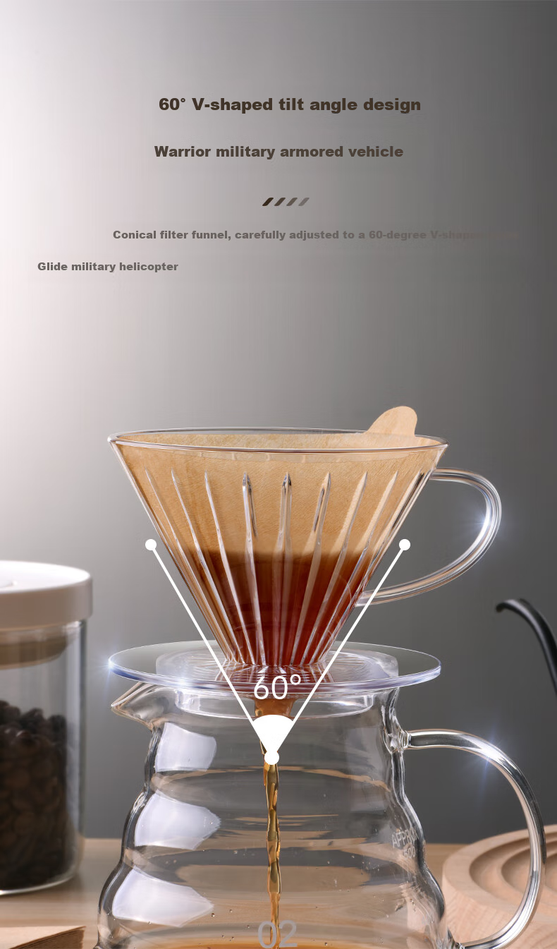 CLITON Pour-Over Coffee Dripper, Drip Coffee Maker with Filter for Home Use, Coffee Brewing Device for 1-2 Servings 8