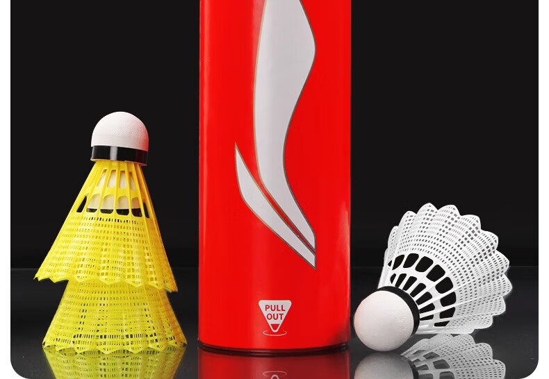 Li-Ning Badminton Durable Windproof Plastic Training Shuttlecock Indoor Outdoor Professional Stable Flight Nylon Shuttle AN01 White 2