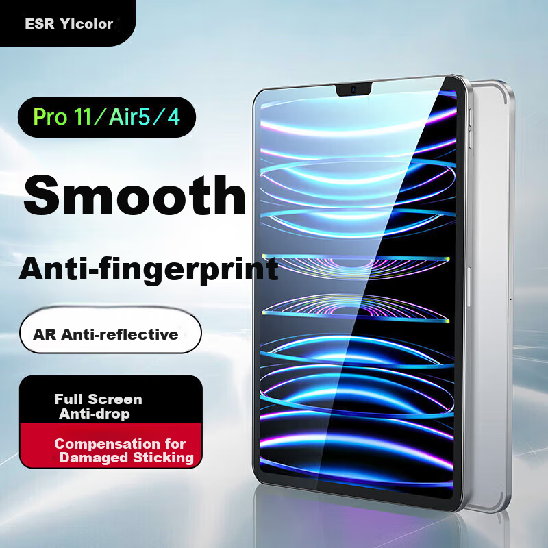 Защитное стекло ESR для iPad Air 5/4/Pro 10.9/11 дюймов, HD закаленное, противоударное, антиотпечатки