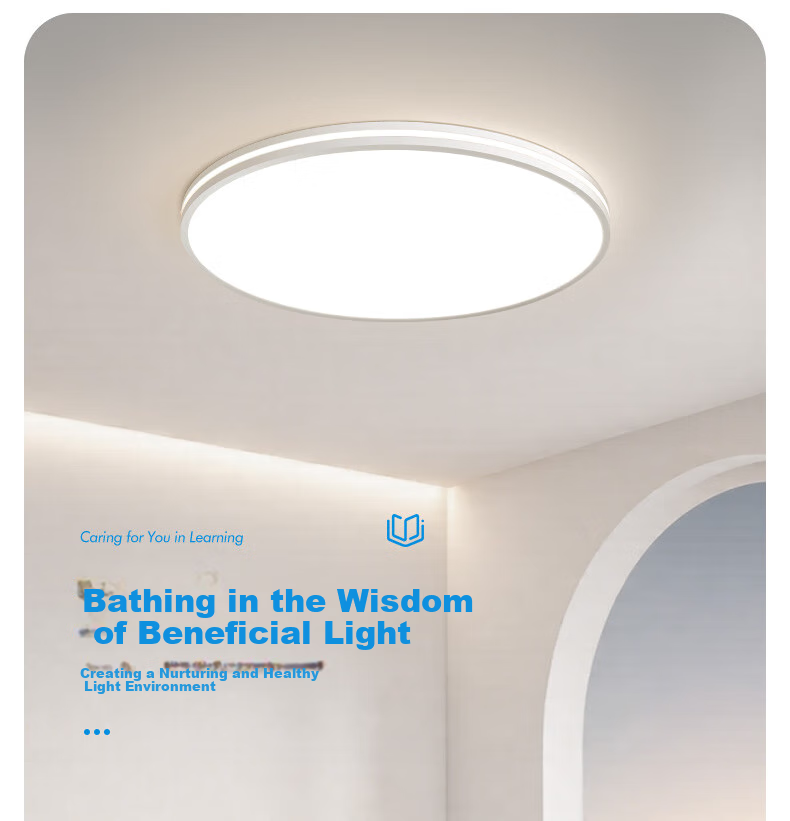MICOE Full-Spectrum Eye-Protection LED Ceiling Light for Bedroom, Modern Minimalist Ultra-Thin Super Bright LED Children's Room Lighting Fixture 2