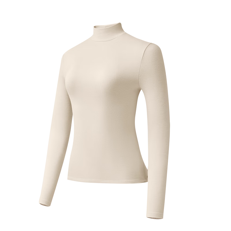 Miiow Modal Women's Slim Fit Semi-High Neck Stretchy Long Sleeve Base Layer Top Nude Feel