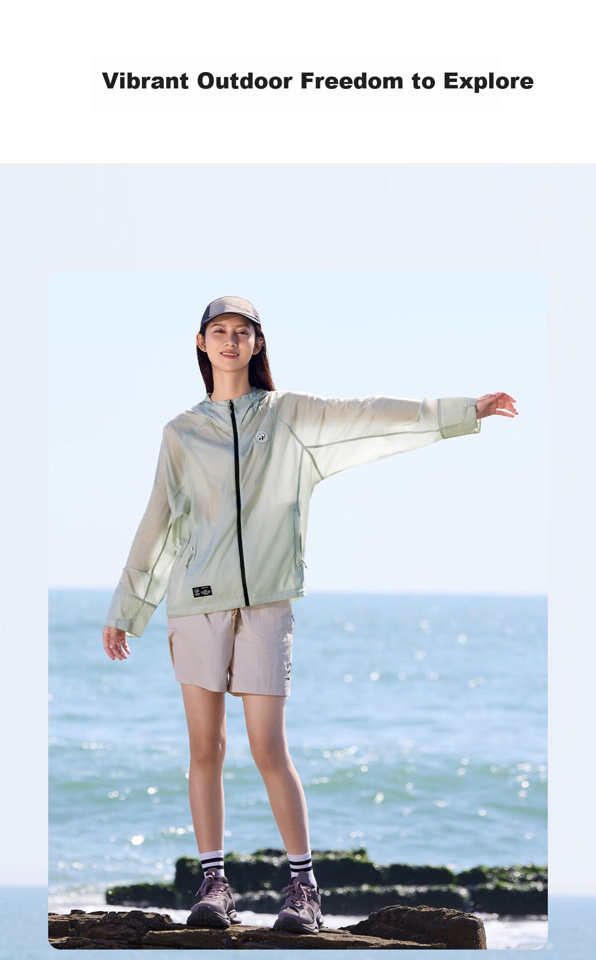 Xiongmao Luotuo Series Sun Protection Clothing, Cool And Breathable, UV Protection UPF100+, Sunscreen for Men And Women, Oak Gray, S 17
