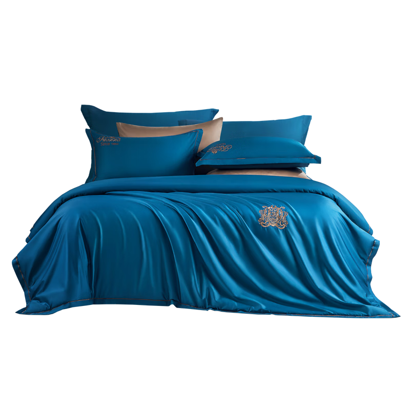 FUANNA 80-Piece Cotton Bedding Set, Pure Cotton Bedding Kit for Double Bed, Includes Duvet Cover And Bed Sheet, 230*229cm