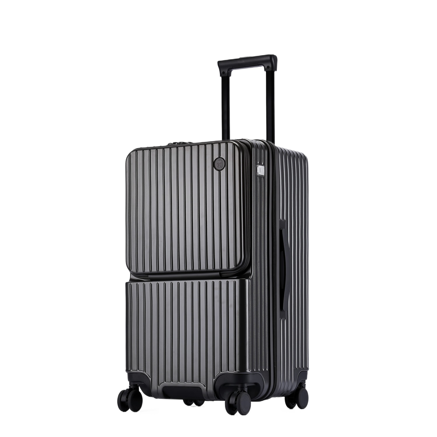 DELETE 2026 New Multifunctional Large-Capacity Trolley Suitcase with Password Lock, Smoke Gray, 28 Inches