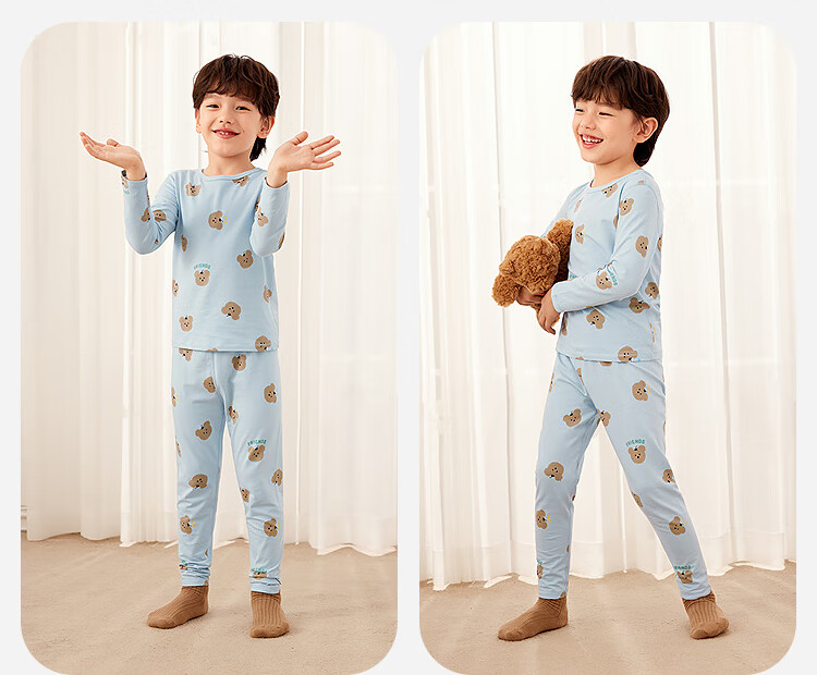 Minibala [Plant Core] Children's Underwear Set, Boys And Girls Pajama Set, Baby Spring Clothing Set, New Product 10