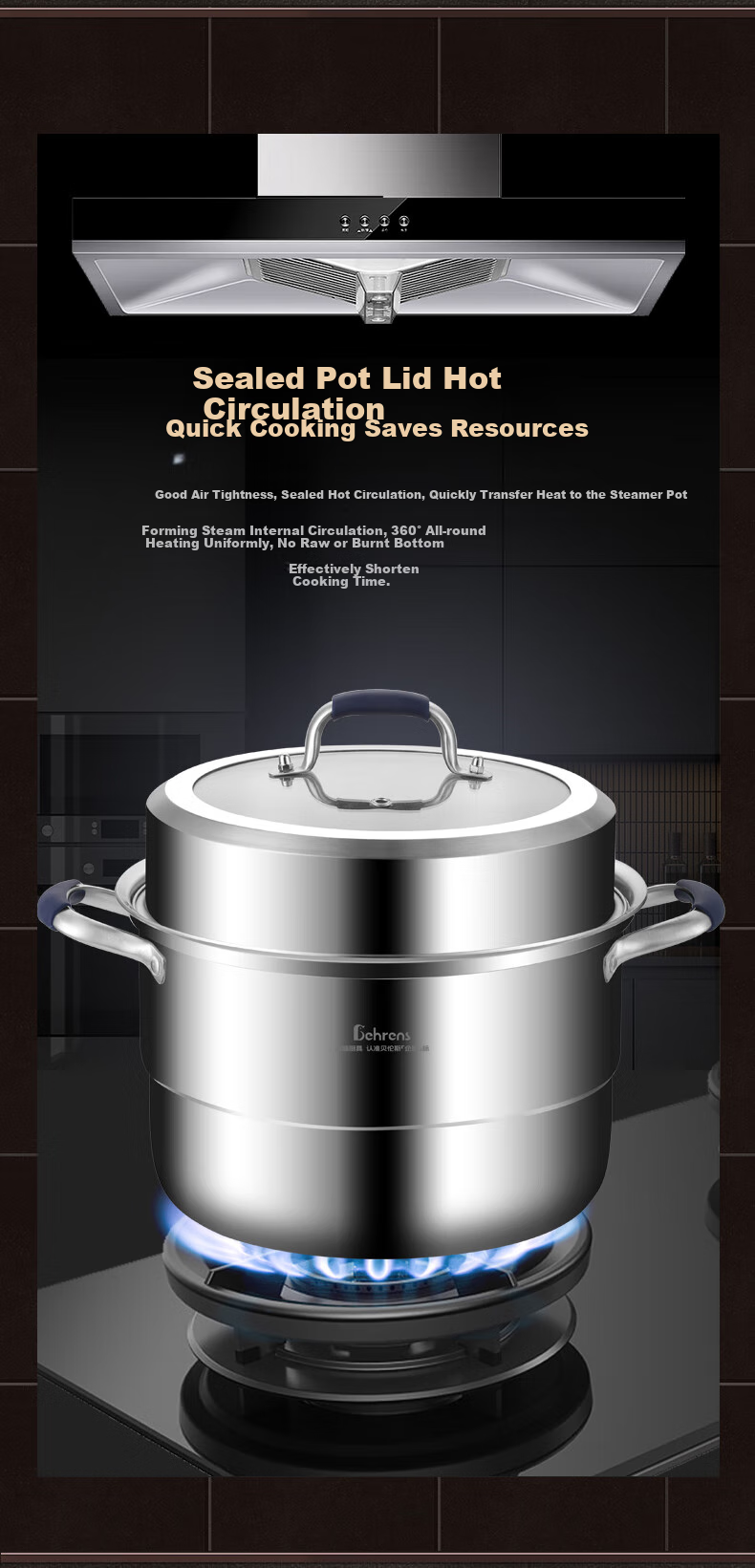 Beilunsi 304 Stainless Steel Steamer Pot for Gas Stove And Induction Cooker, for Steaming Buns, Mantou, And Dumplings, Dual-Use Steaming And Cooking, Thickened Two-Layer Design for Home Use 8