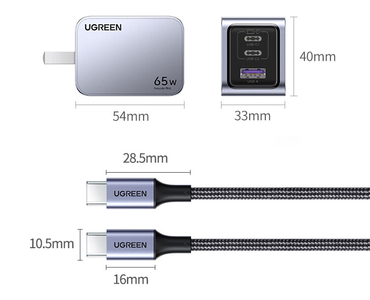 UGREEN [18 Exclusive] 65W Apple Charger Compatible with IPhone 18 Pro Max/Duo, 60W/45W GaN Charging Head for Xiaomi, Huawei Phones And Laptops 3